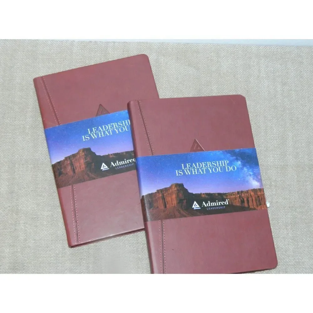 Hardcover Notebook Journal  Vegan Leather Cover‎  Brown Lined Pages Lot of 2